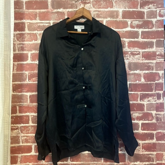 Kim Rogers Tops - Kim Rogers Elegant Black Silk Blouse